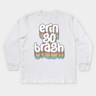 Erin Go Bragh! Irish Pride Retro Design Kids Long Sleeve T-Shirt